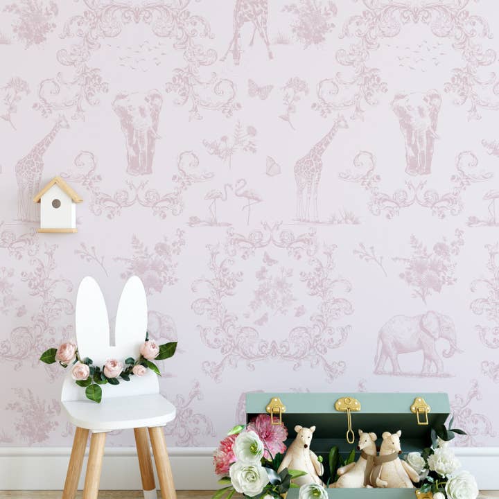 Elegant Safari Toile de Jouy-tapet för wholesale av Wallpapers4Beginners