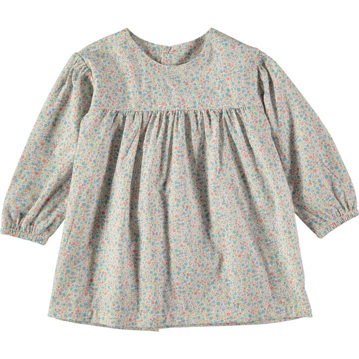 Dahlia Dress - Aqua Flower for wholesale by inMINIATURE