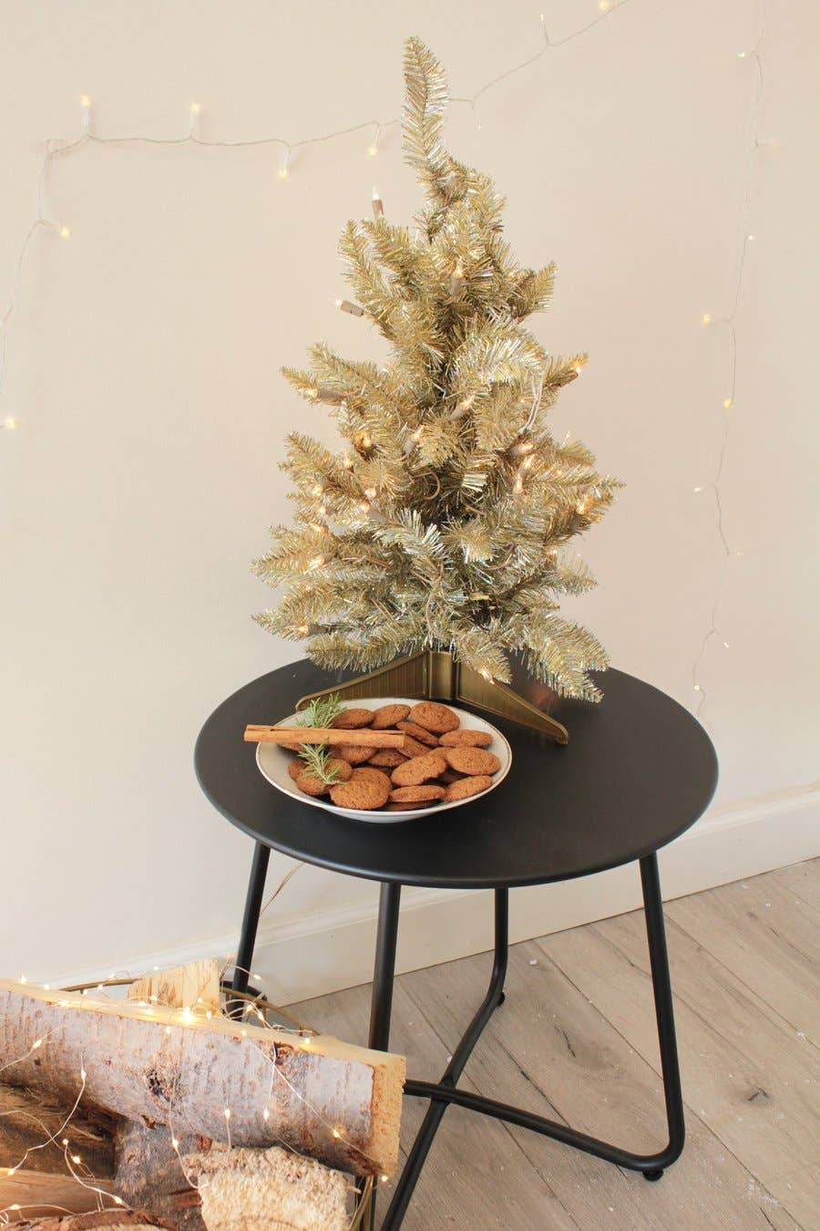 2' Prelit Champagne Tabletop Christmas Tree for wholesale on Faire3
