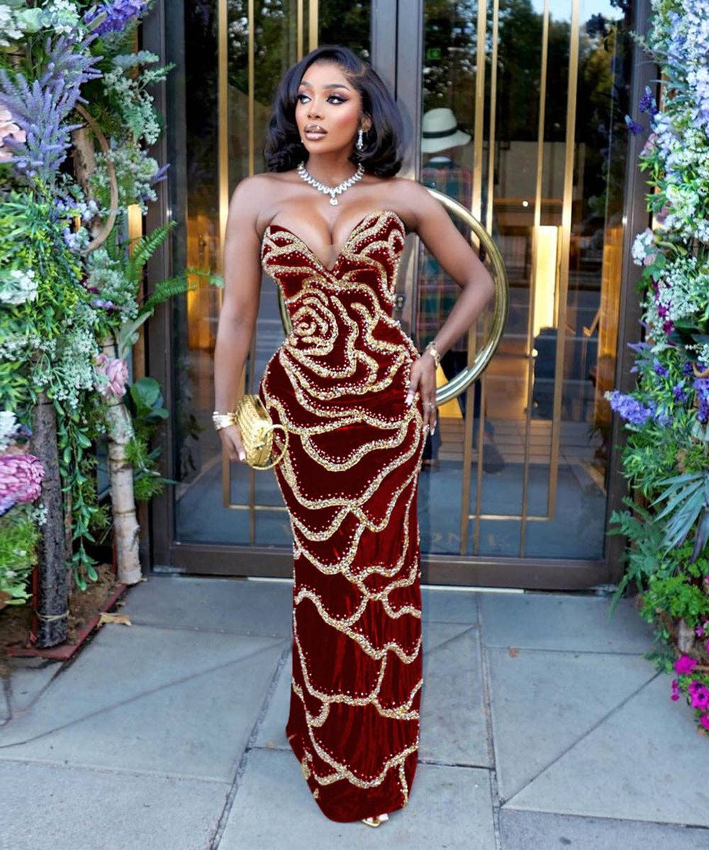 Aria Romance - Wholesale Gown - Women's - Strapless Sweetheart Bodycon Dress0