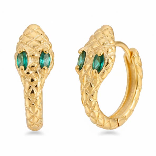 Små og Delikate Slange Creoler Øreringe for engroshandel hos Angel Barocco