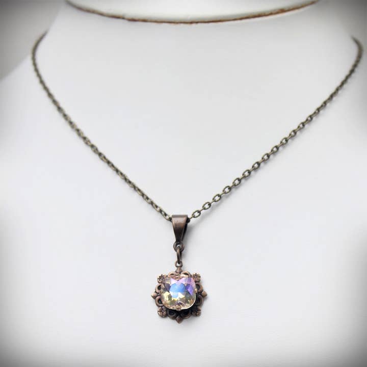 Radiance Vintage Style Crystal Pendant Necklace for wholesale by Circa 1890