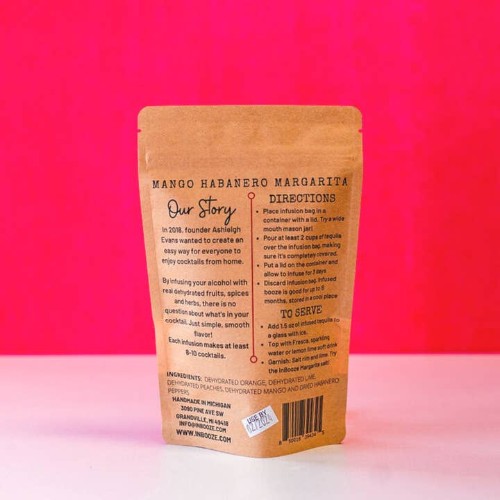 InBooze - Wholesale DIY drink kit - Mango Habanero Margarita Alcohol Infusion Cocktail Kit2