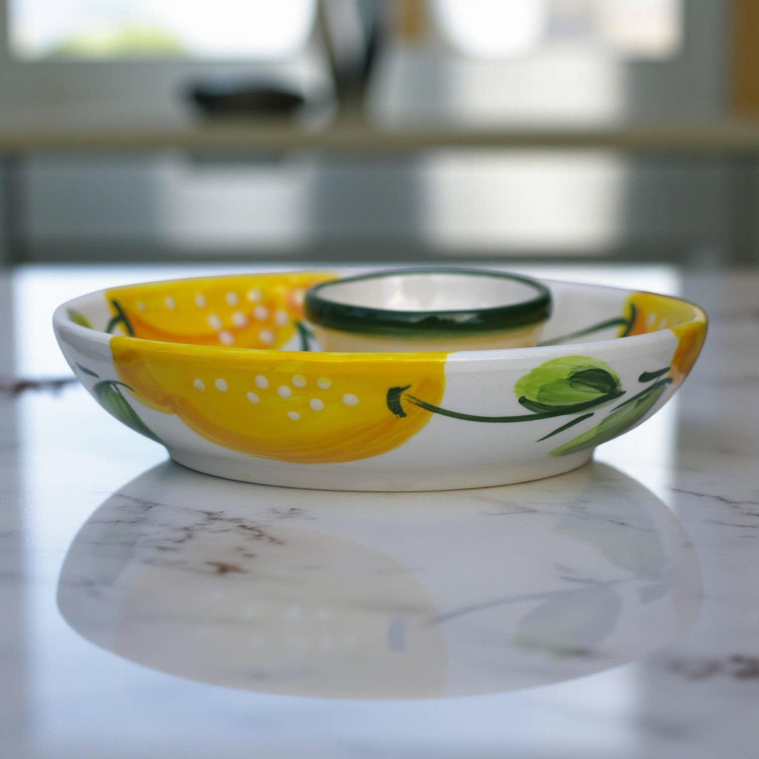 Spain Ceramics - Wholesale Condiment/Dip Bowl - Lemon Ceramic Dipping Bowl2