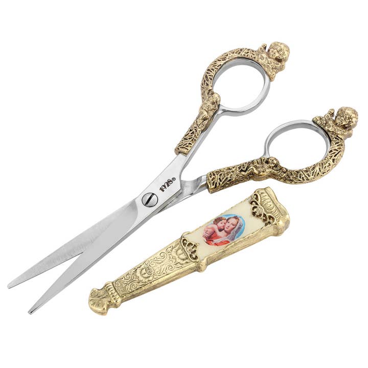 Symboler af tro Mor, barn og kerub saks for engroshandel hos 1928 Jewelry