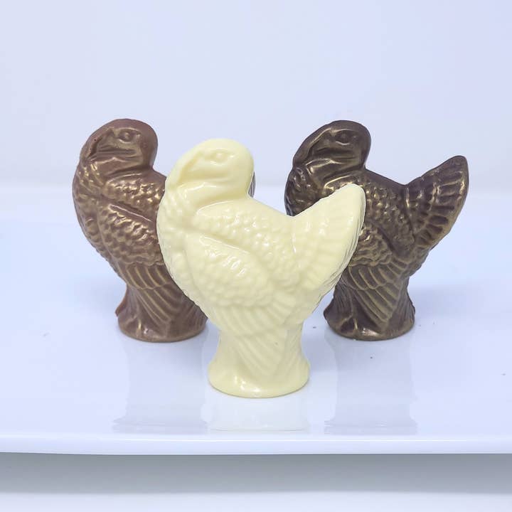 Wild Angel Treats, LLC - Wholesale Chocolate - Thanksgiving Turkey Solid Chocolate option Gold Dust or Ruby