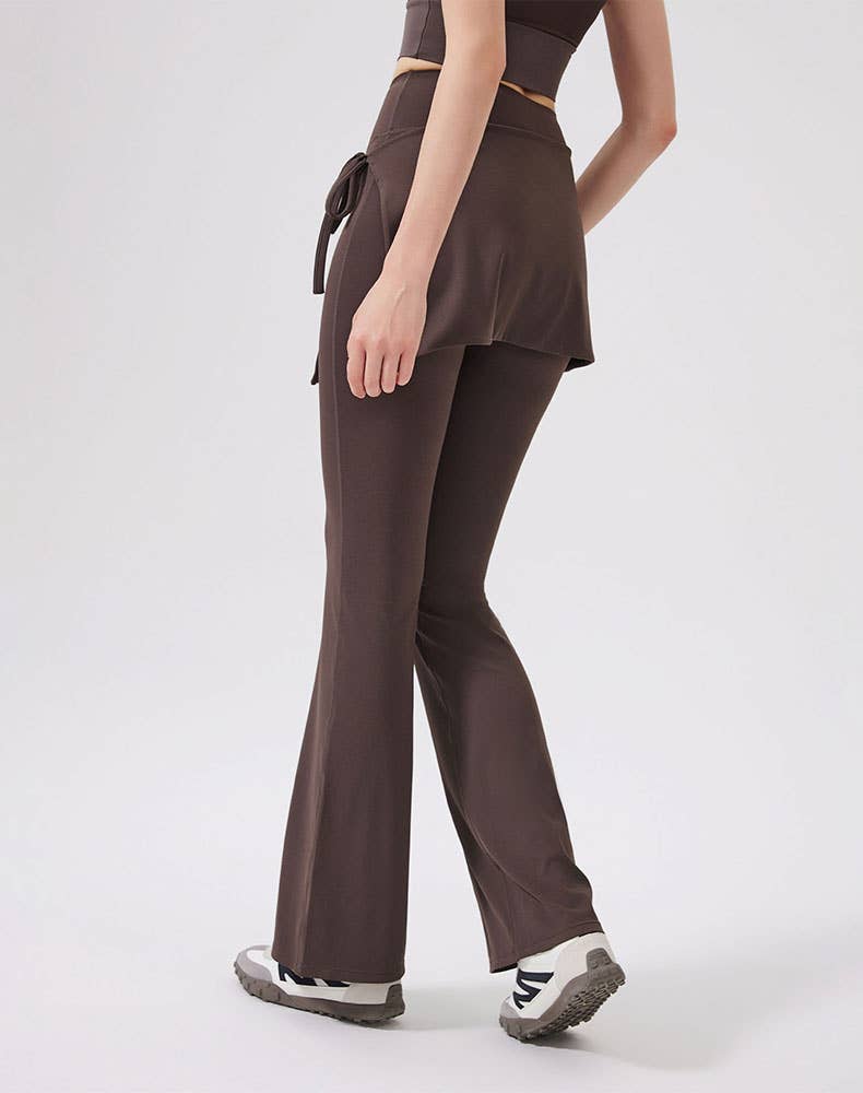 Crave by FW – wholesale Athletic/lounge leggings – Women's – High Waisted Yoga Flare Leggings Wide Leg Pant with Skirt19