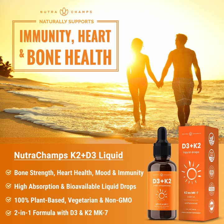 NutraChamps - Wholesale Oral Supplement/Vitamin - Vitamin K2 + D3 Drops2