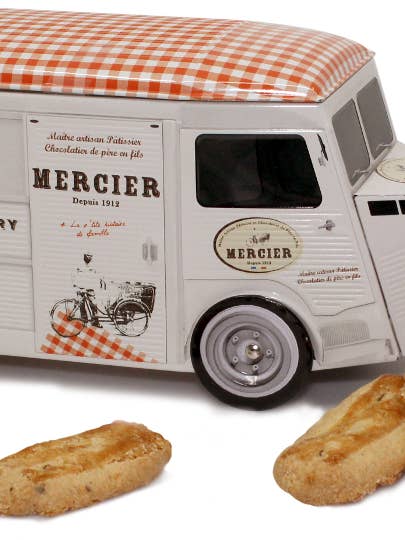 Mercier · Croquets from Berry, car tin for wholesale by French Feast