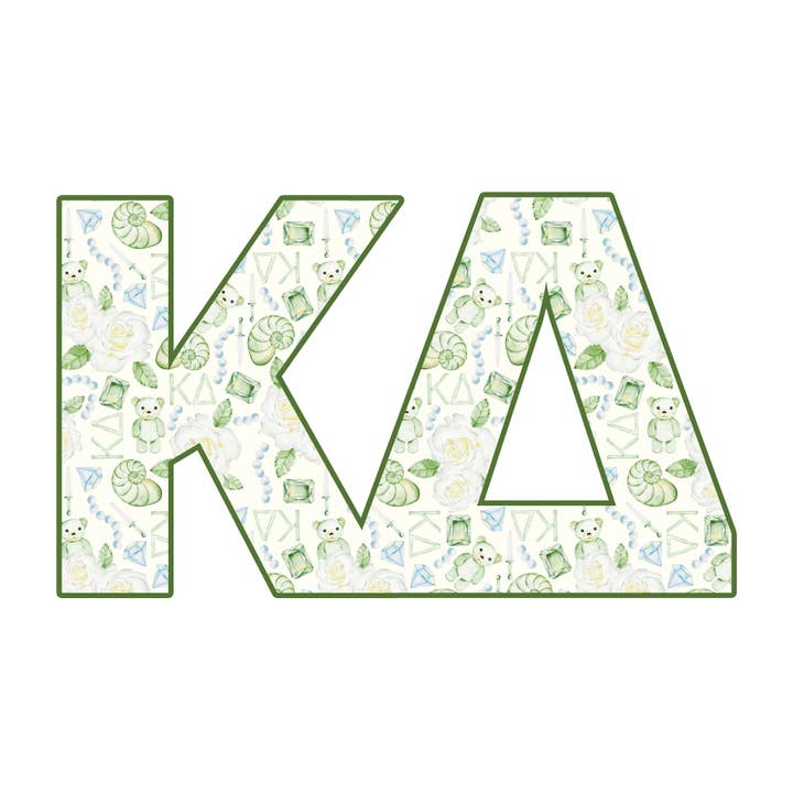Kappa Delta Acrylic Shelf Decor for wholesale by Front Porch Elegance