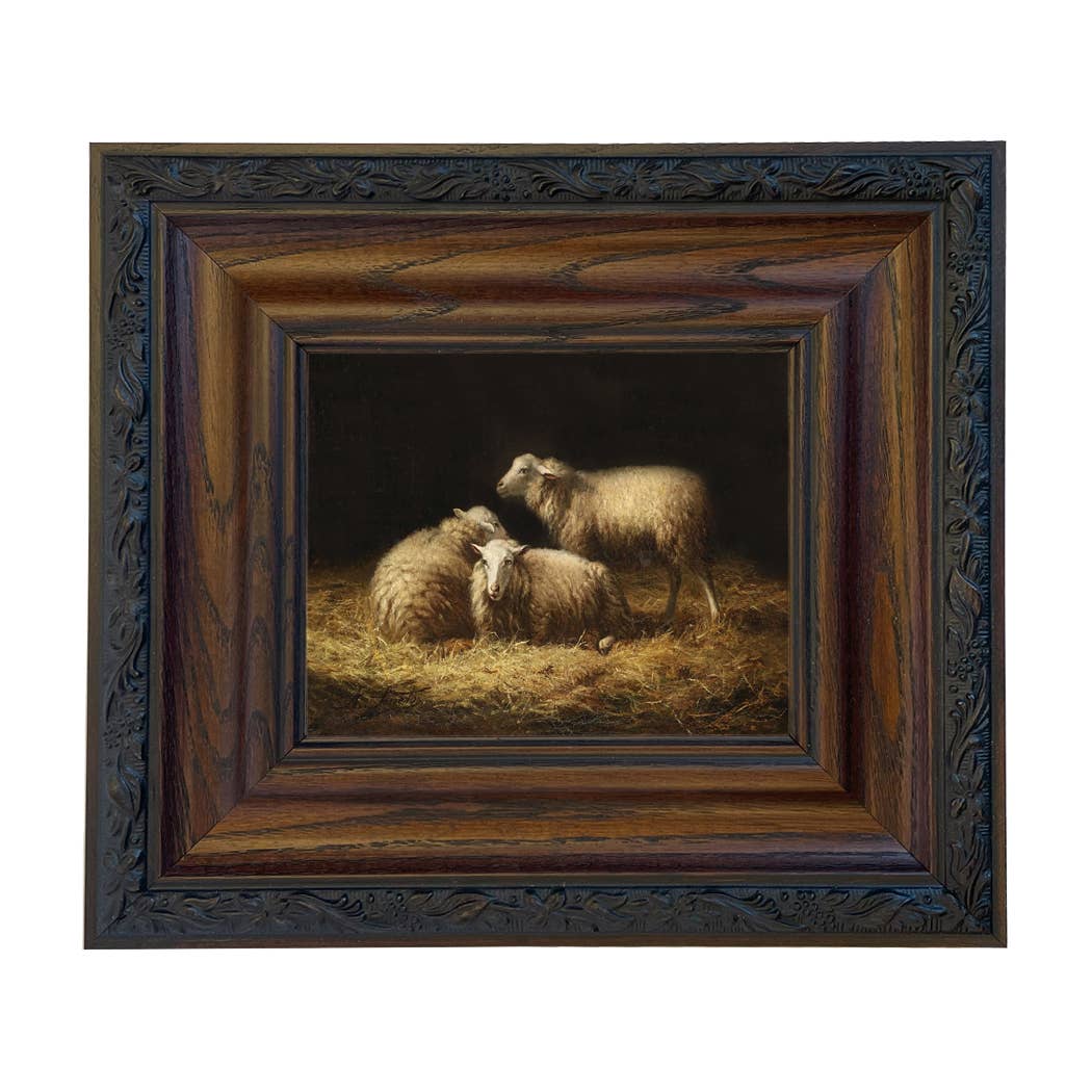 Madison Bay Co. - Historical Home Decor Reproductions - Wholesale Painting/Drawing - Sheep in the Hay Framed Painting Print on Canvas44