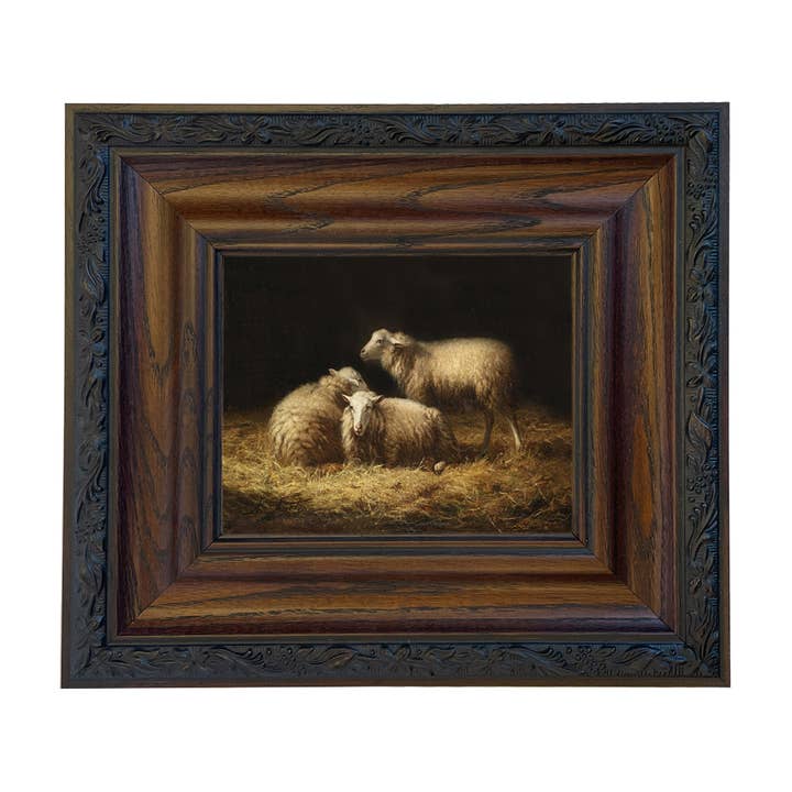 Madison Bay Co. - Historical Home Decor Reproductions - Wholesale Painting/Drawing - Sheep in the Hay Framed Painting Print on Canvas44
