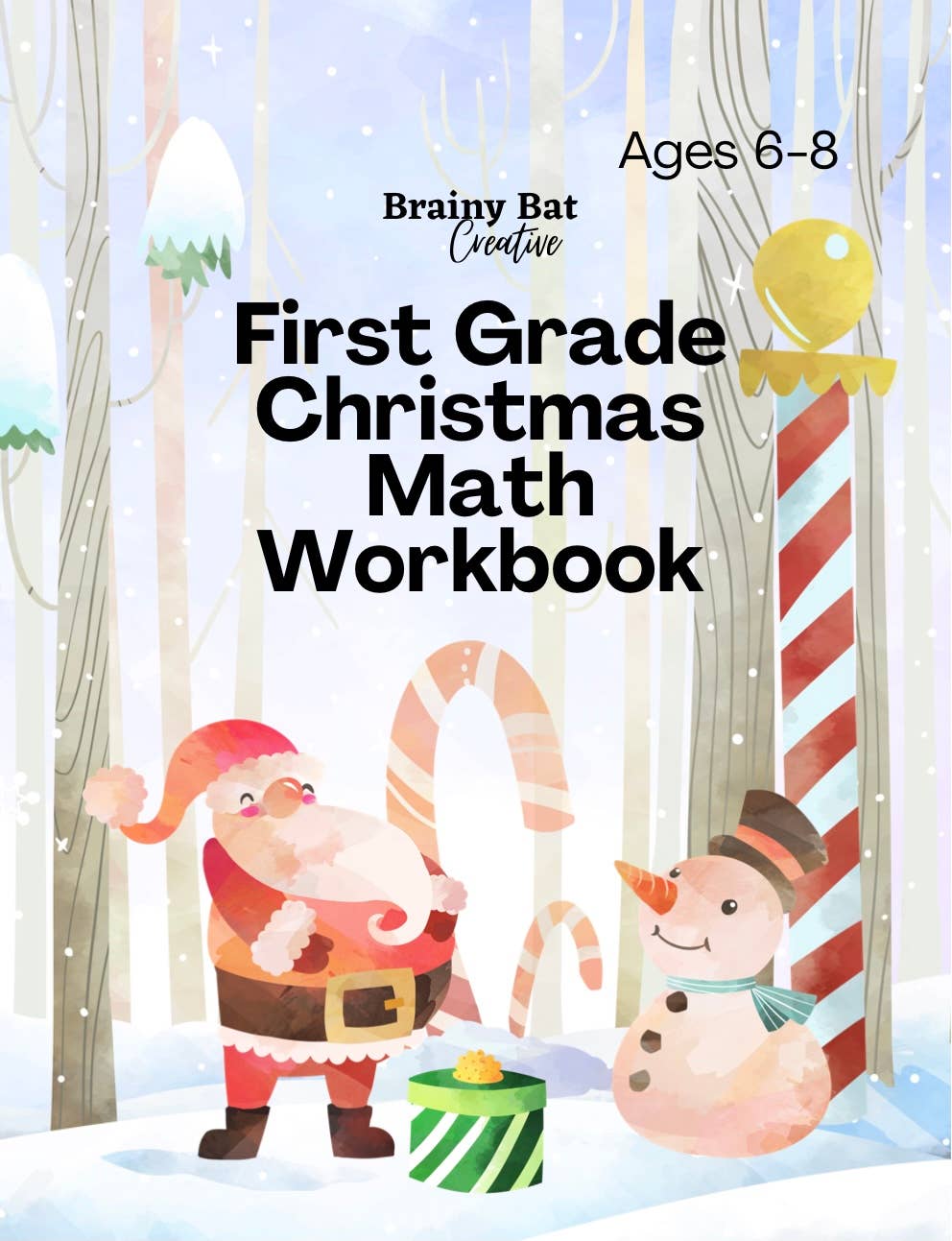 Brainy Bat Creative – Education por atacado – Livro de exercícios de matemática de Natal da primeira série0