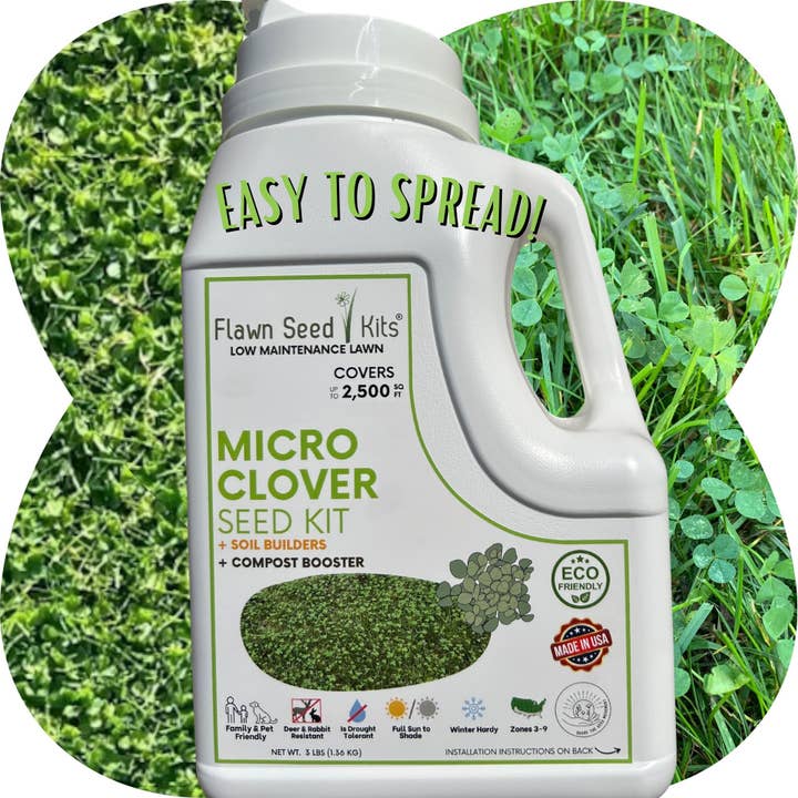 Flawn Seed Kits - Wholesale Plant Seeds - Micro Clover Kit Easy Spread Shaker9