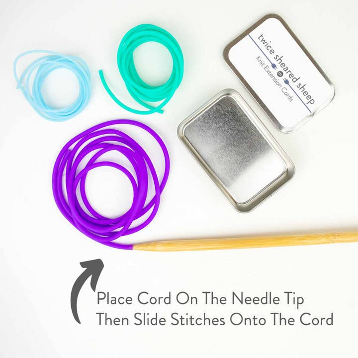 Twice Sheared Sheep - Wholesale Knitting/Crochet Supplies - Knit Extension Cords - Stitch Holder Cords