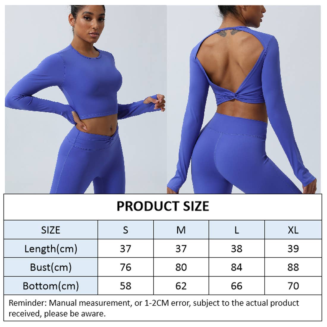 Sodalemon - Wholesale Athletic top – Women′s - Women Back Twist Sport Crop Long Sleeve Shirt13