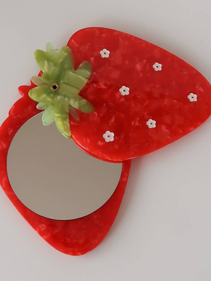 Strawberry Pocket Mirror for wholesale by Created By Christine
