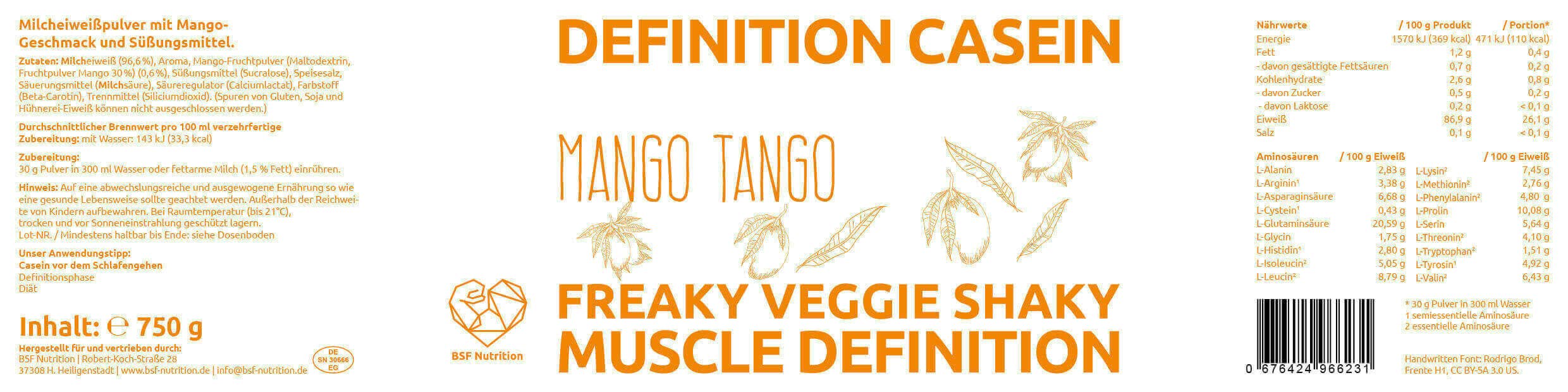 BSF Nutrition - Wholesale Protein/Superfood Powder - Casein protein2