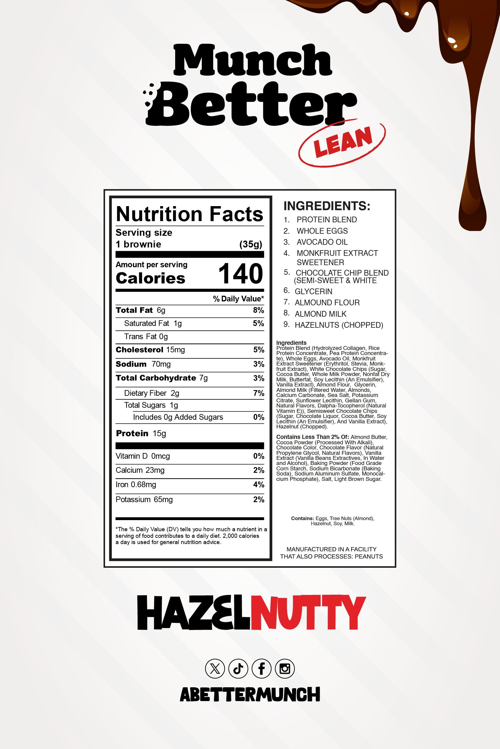 Munch Better - Wholesale Snack Bar - Hazelnutty - Lean4