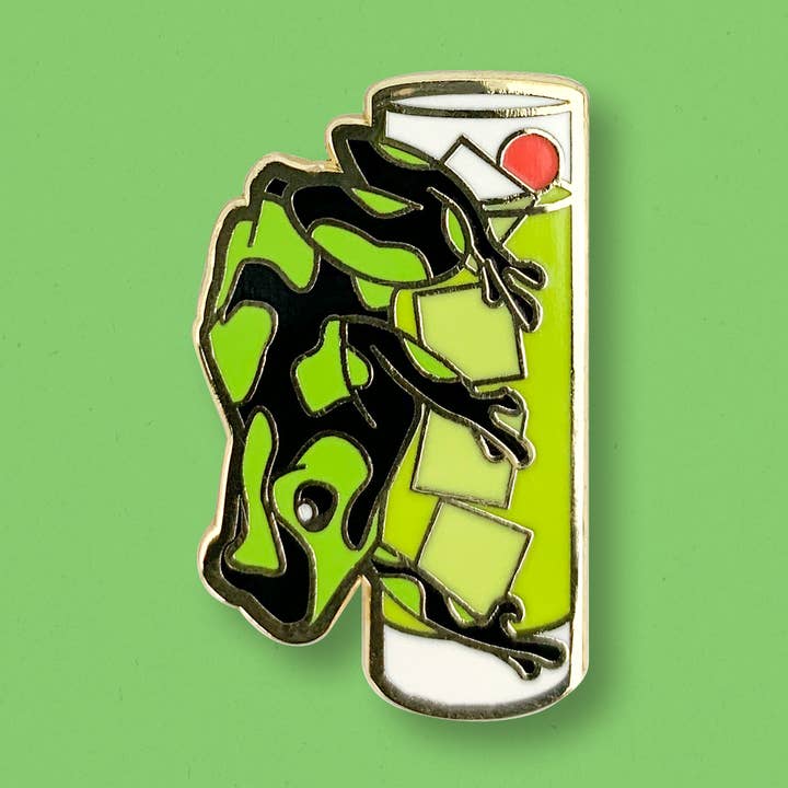 Dart Frog x Midori Sour Pin for wholesale by Cocktail Critters