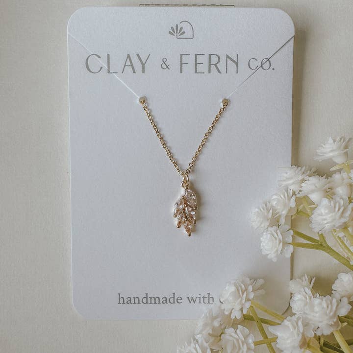 Clay & Fern Co. - Wholesale Pendant/Charm Necklace - Hyacinth Necklace - Simple Gold Necklace