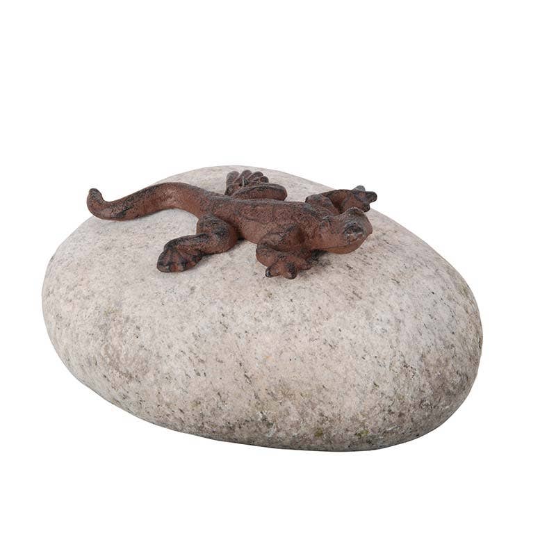 Esschert Design USA - Wholesale Outdoor Ornament/Decor - Animals on Rocks, Cast Iron, Antique Brown, 6 Asst. Styles4