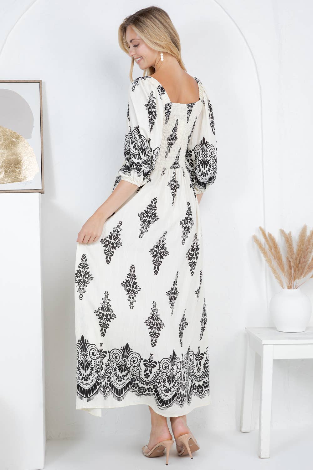 Fashion Space - Wholesale Dress - Women's - Women's Graphic Print Fashion Maxi Dress3