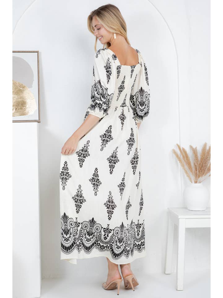 Fashion Space - Wholesale Dress - Women's - Women's Graphic Print Fashion Maxi Dress3