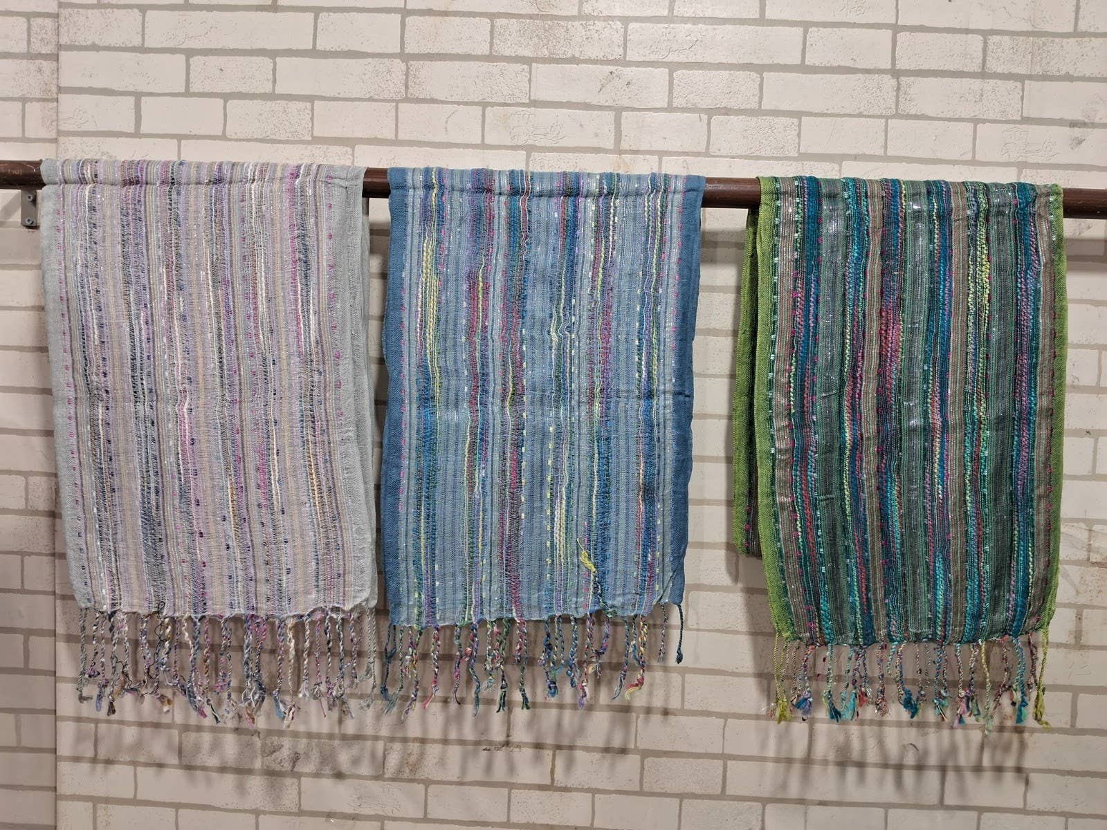 Cool Trade Winds - Wholesale Scarf - Women's - Traditional Indian Woven Scarf - Pack of 3 assorted colours1