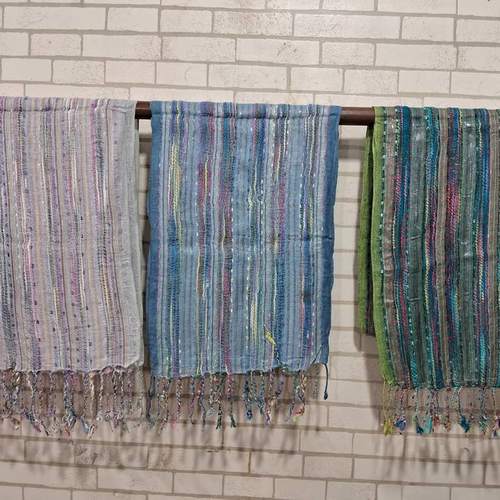 Cool Trade Winds - Wholesale Scarf - Women's - Traditional Indian Woven Scarf - Pack of 3 assorted colours1