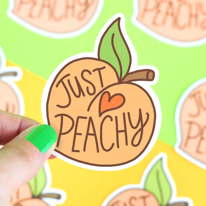 Turtle's Soup - Wholesale Sticker - Just Peachy Fruit Keen Sarcastic Playful Vinyl Sticker