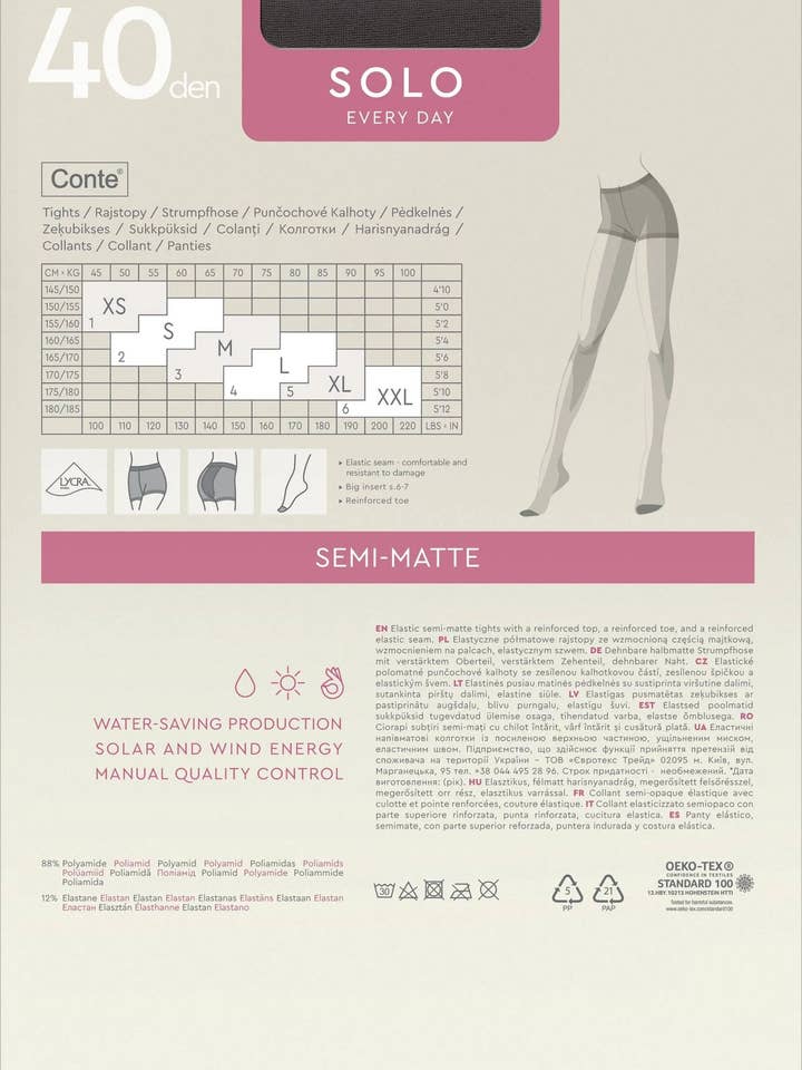 Conte Elegant – wholesale Strumpbyxor - Dam – Tights Conte Solo 40 Den - Klassiska Strumpbyxor6