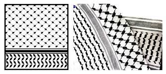 Hecho a mano - Vendita all'ingrosso Sciarpa - Donna - Sciarpa palestinese Kufiya 180x70 cm in chiffon traspirante stampato3