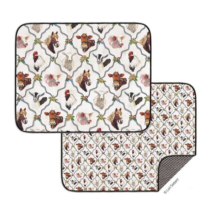 No Quintal Tapete de Secagem de Loiça em Microfibra, Decoração Rústica por atacado de WerkShoppe