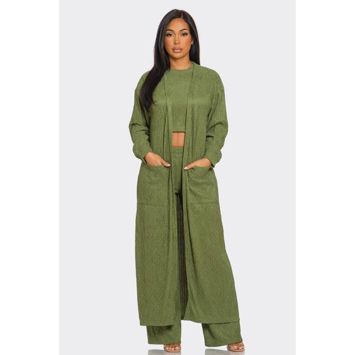 3PC CRINKLE STONE SET for wholesale by DORCAS