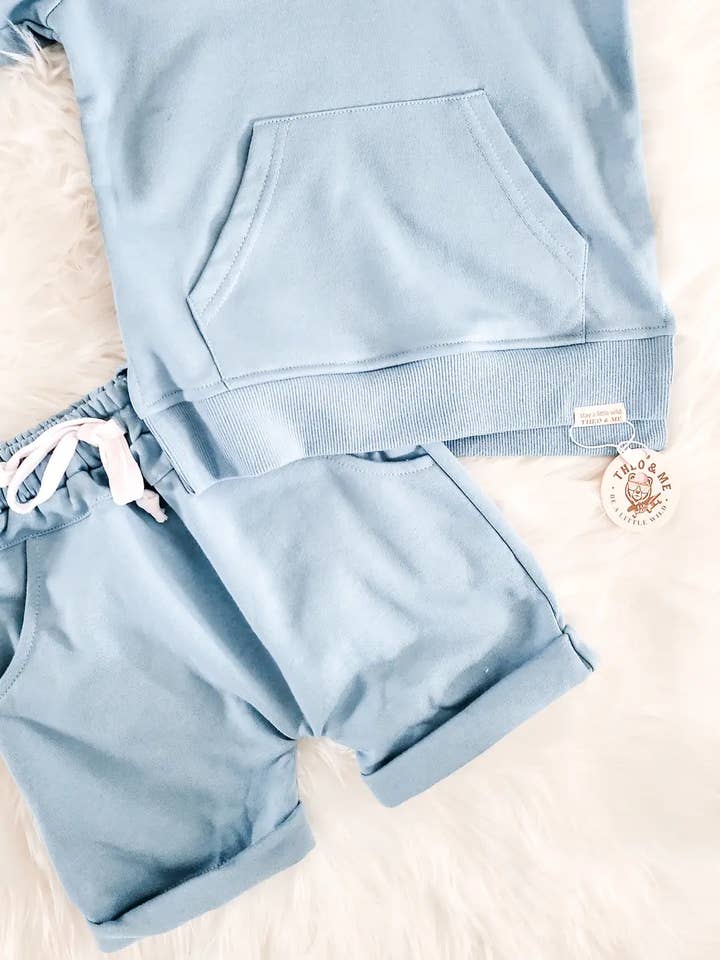 Rufflеѕ & Bоwtіеѕ - Affordable Boys & Girls Clothing - Wholesale Top & Short Set - Kids - Spring 2026 - Boys 2 PC Set - Summer Short Set - Blue1