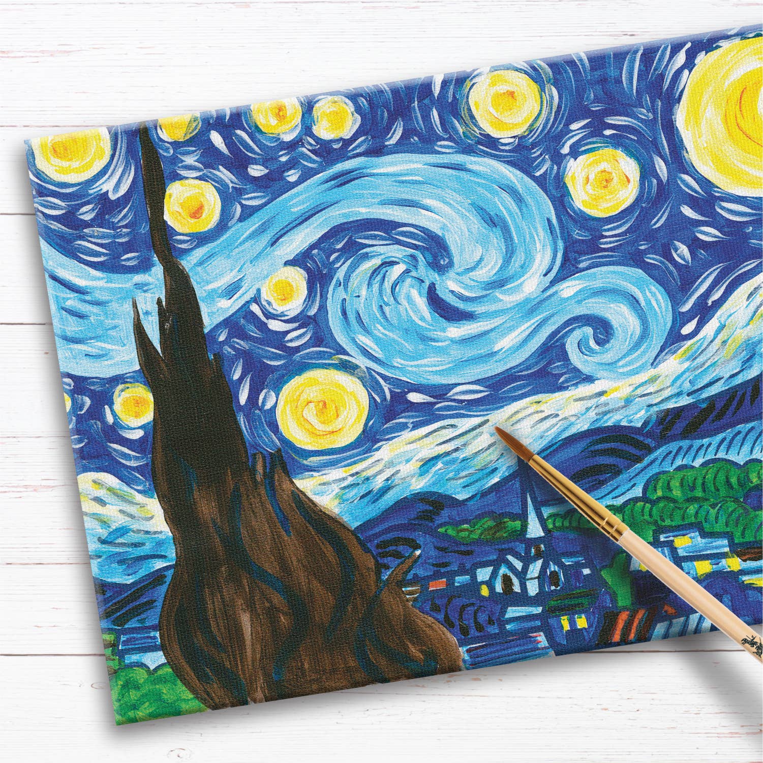 Faber-Castell / Creativity for Kids - Wholesale DIY Craft Kit - Kids - Paint by Number Museum Series - The Starry Night5