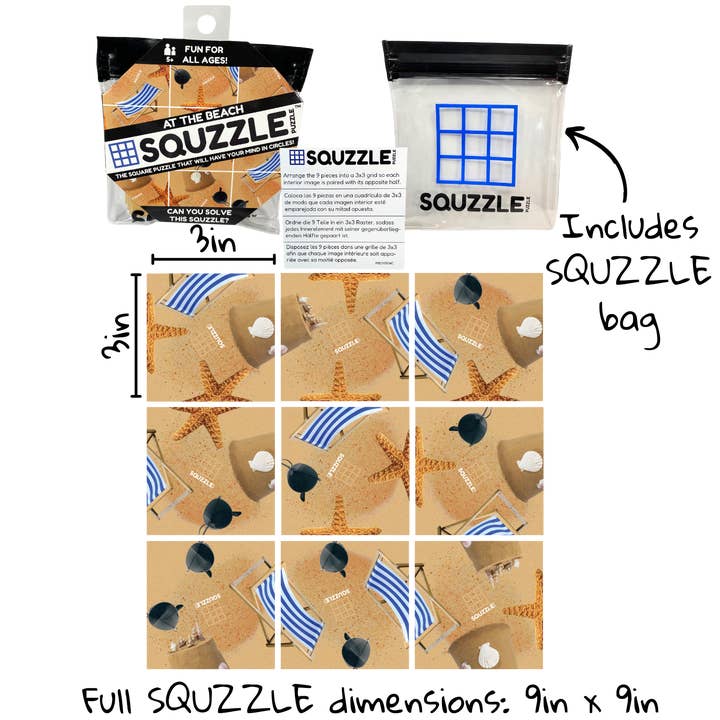 Fun Squared Games - Wholesale Brain Game - Kids - At the Beach Squzzle Puzzle2