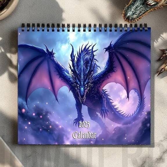 2025 Mythical Dragon Art Calendar - Gothic Wall Decor for wholesale by Hallowed Relics