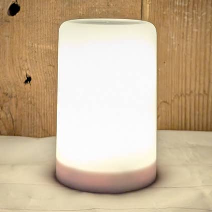 White LED Flame Illusion Pillar 3"x4.5" Candle for wholesale by A.T. Imports