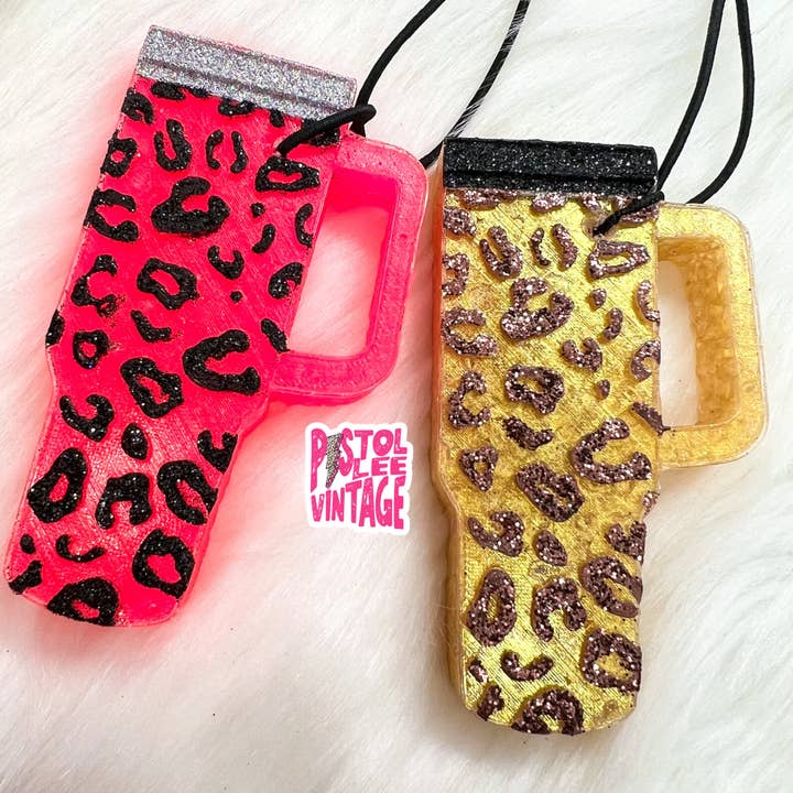 Leopard Cup Freshie for wholesale by Pistol Lee Vintage