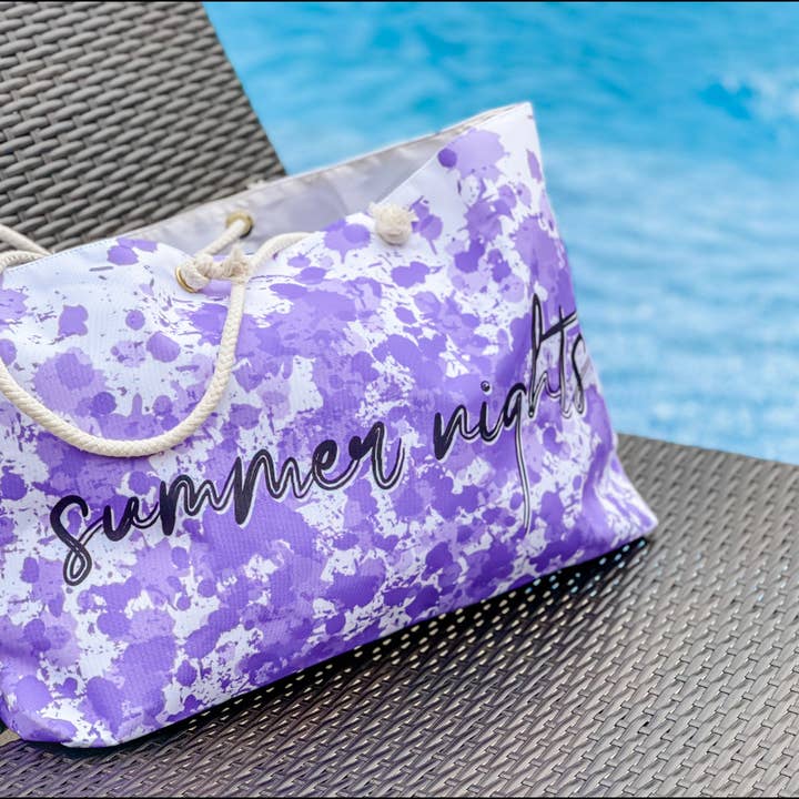 *VACA VIBES* Summer Nights Beach Bag weekend tote for wholesale by Game Face Team Shop