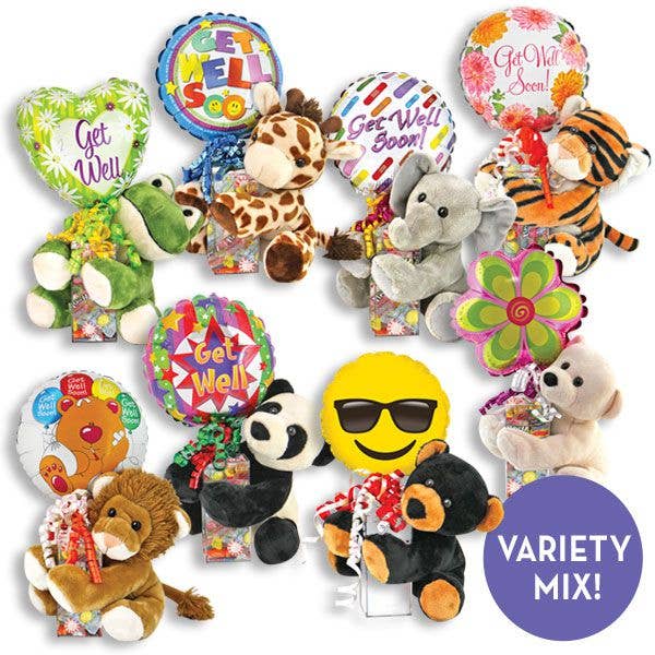 Get Well Bear Hugger Kelliloons - Variety Mix for wholesale by Kelli's