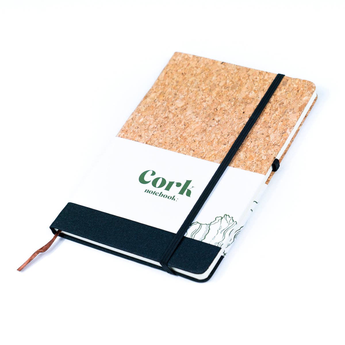Meninas Bonitas Cork - Wholesale Notebook - Canvas and Cork Fusion Notebook in Black, Gray, Blue, and Gr6