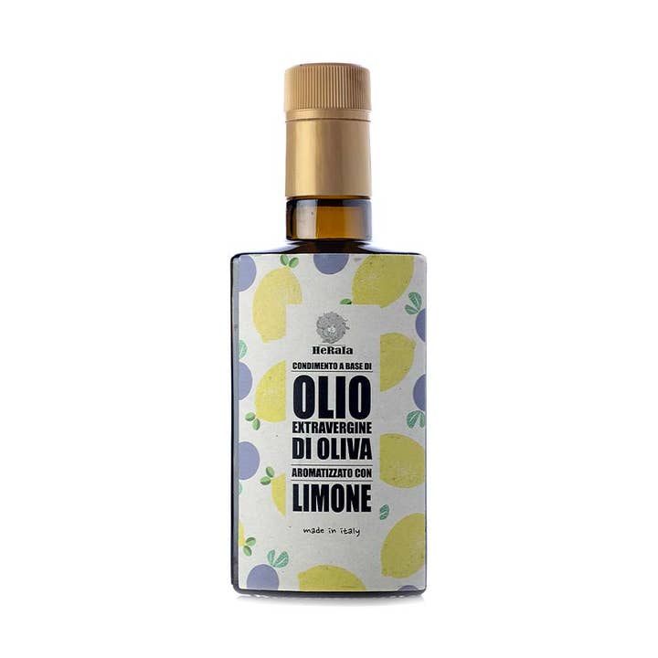 Huile d’olive extra vierge aromatisée au citron pour la vente par Heraia