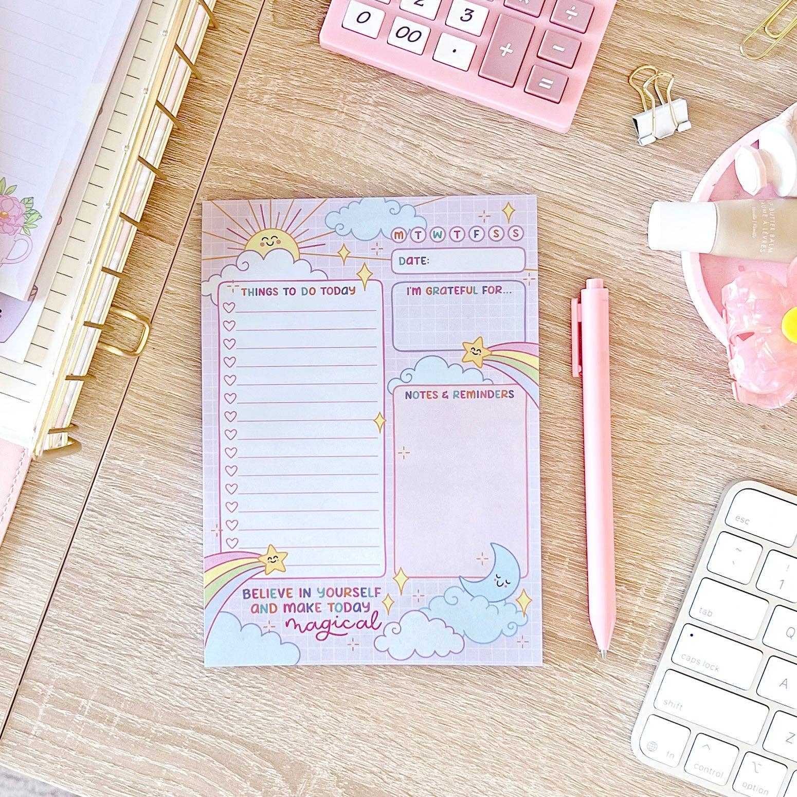 The Rosy Redhead - Wholesale Notepad - Cute Daily Planner List Make Today Magical 5" x 7" Notepad4