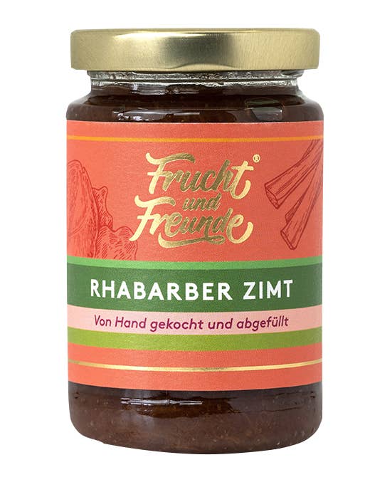 Rhubarb cinnamon fruit spread for wholesale by Frucht und Freunde