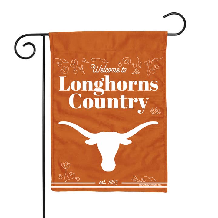 NCAA Texas Longhorns Double Sided Garden Flag for wholesale by Rico Industries