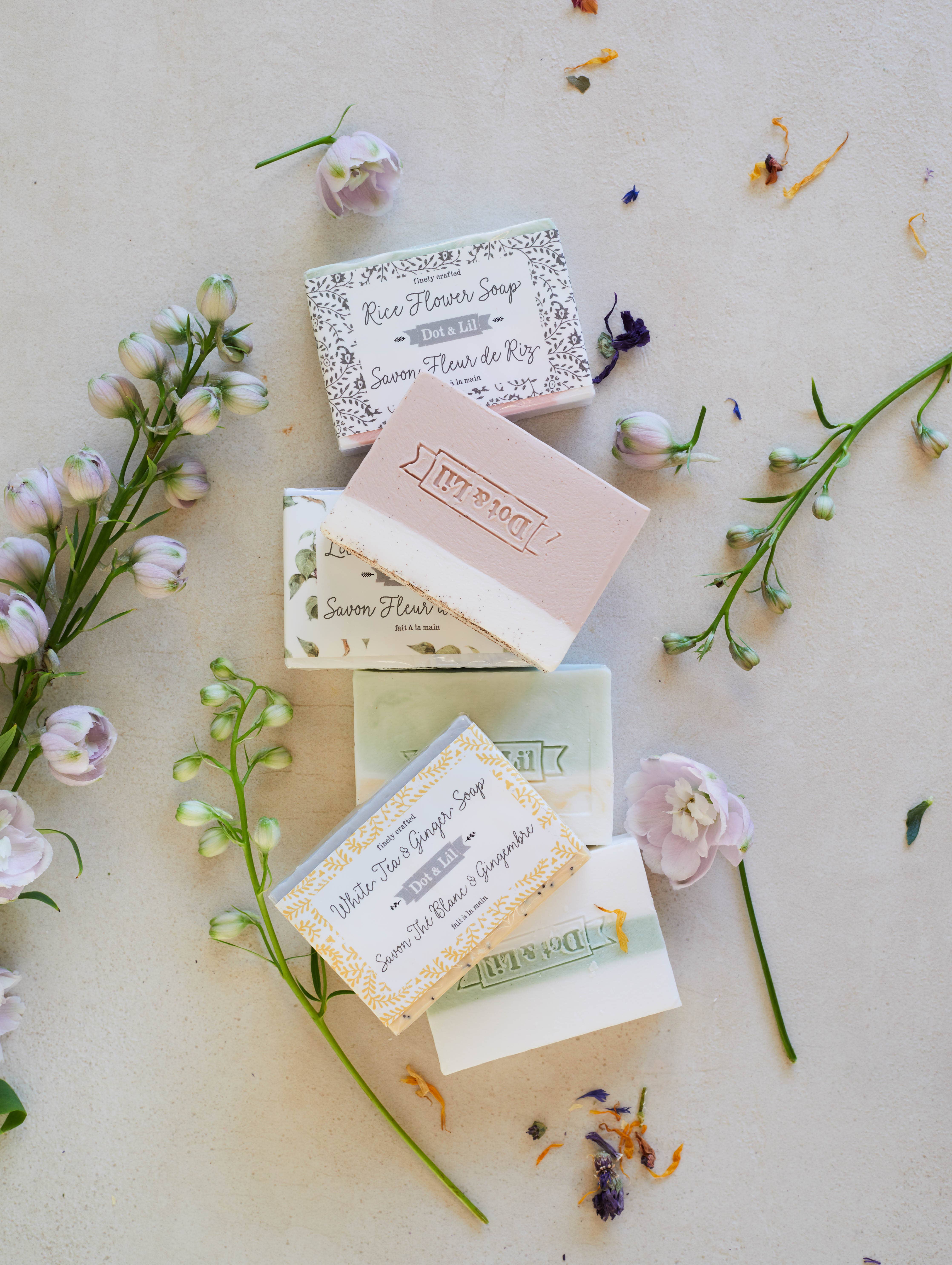 Dot & Lil - Vente Pains de savon - Savon aux fleurs de riz2