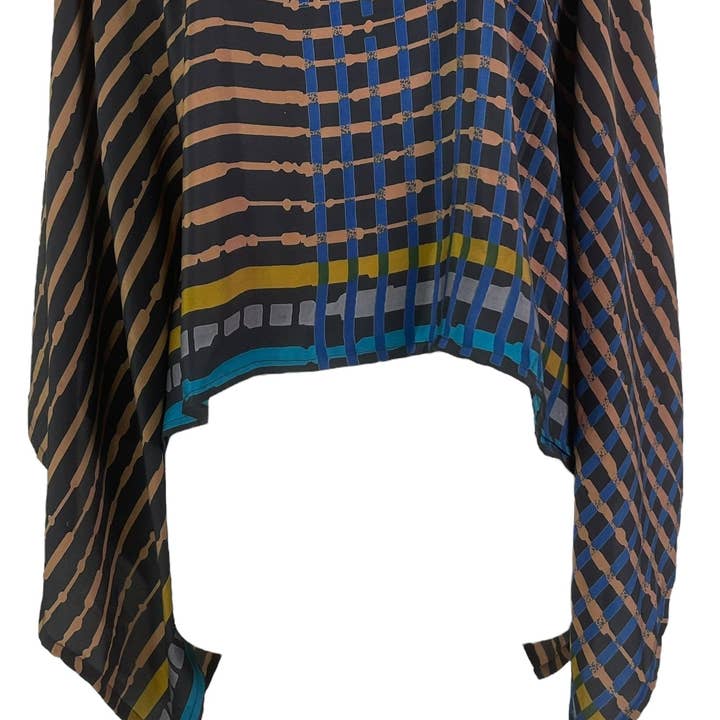 PRC7977 Avatar Pure Silk Capelet Poncho for wholesale by sariKNOTsari